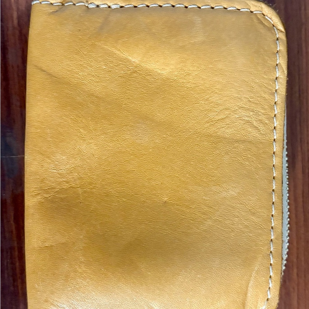 Portland Leather Goods Small Zip Wallet in Sunflower - Picture 3 of 3